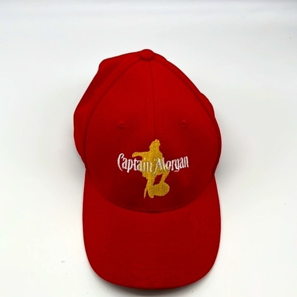 Captain Morgan - Red Captain Morgan Emblem Baseball Hat Onesize - Picture 3 of 9